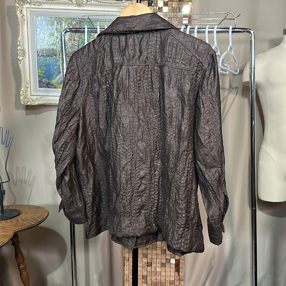 Vintage Y2K Kerry Brooke Lightweight Blazer Size Large Brown - Picture 5 of 5